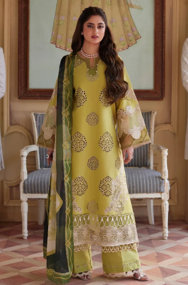 Asimjofa - 3PC embroidered Lawn Shirt And Printed Dupatta With Trouser