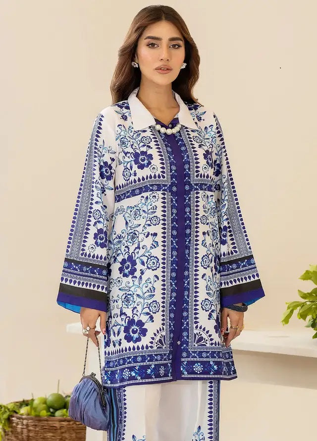Lulusar NC-507 2PC Shamoz silk shirt & trouser Unstiched