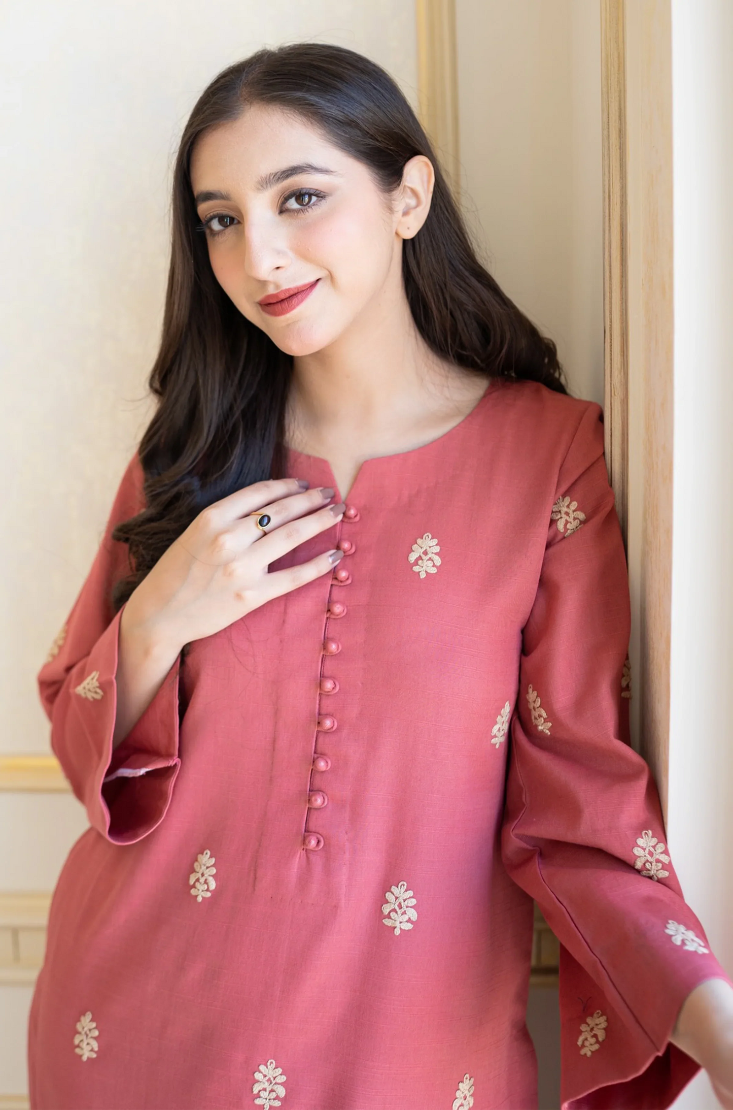 Asling Embroidered Dhanak Three Piece AS-774 Unstiched