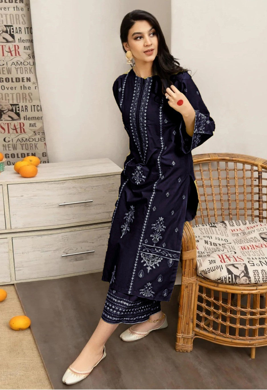 URGE EMBROIDERED DHANAK 2PC UNSTICHED