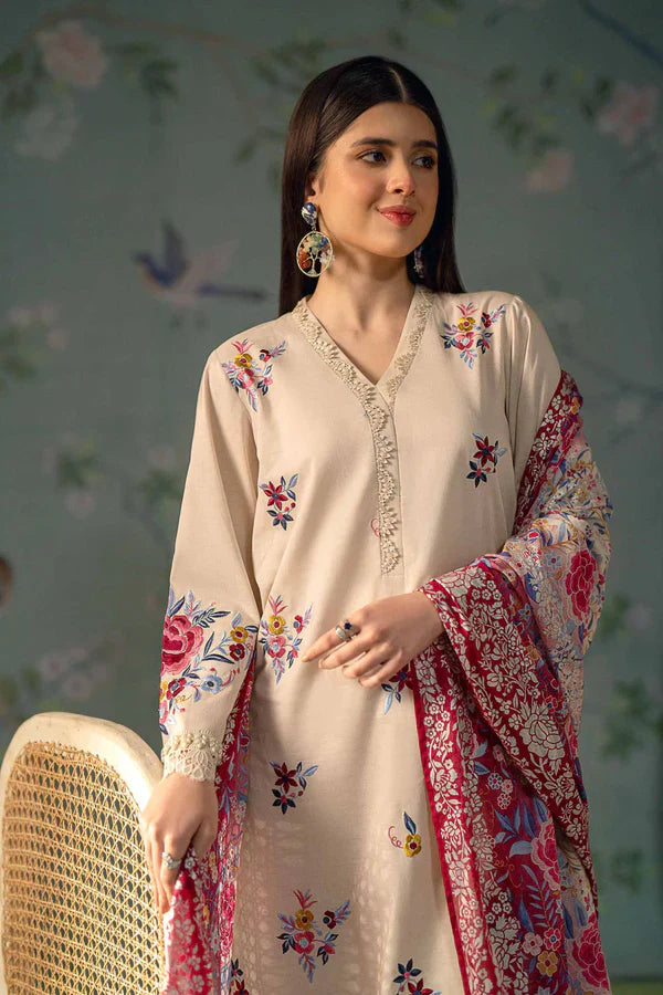 sapphire Embroidered Dhanak Three Piece SP-796 Unstiched