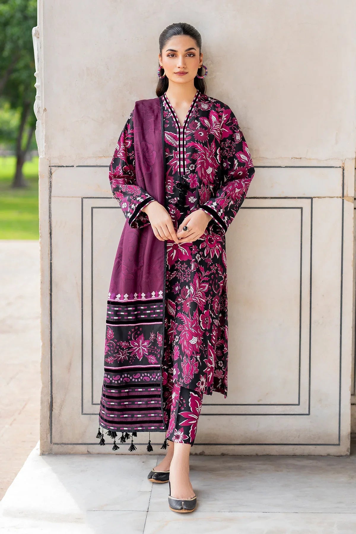 Baroque D-789 3Pc Printed karandi Unstiched