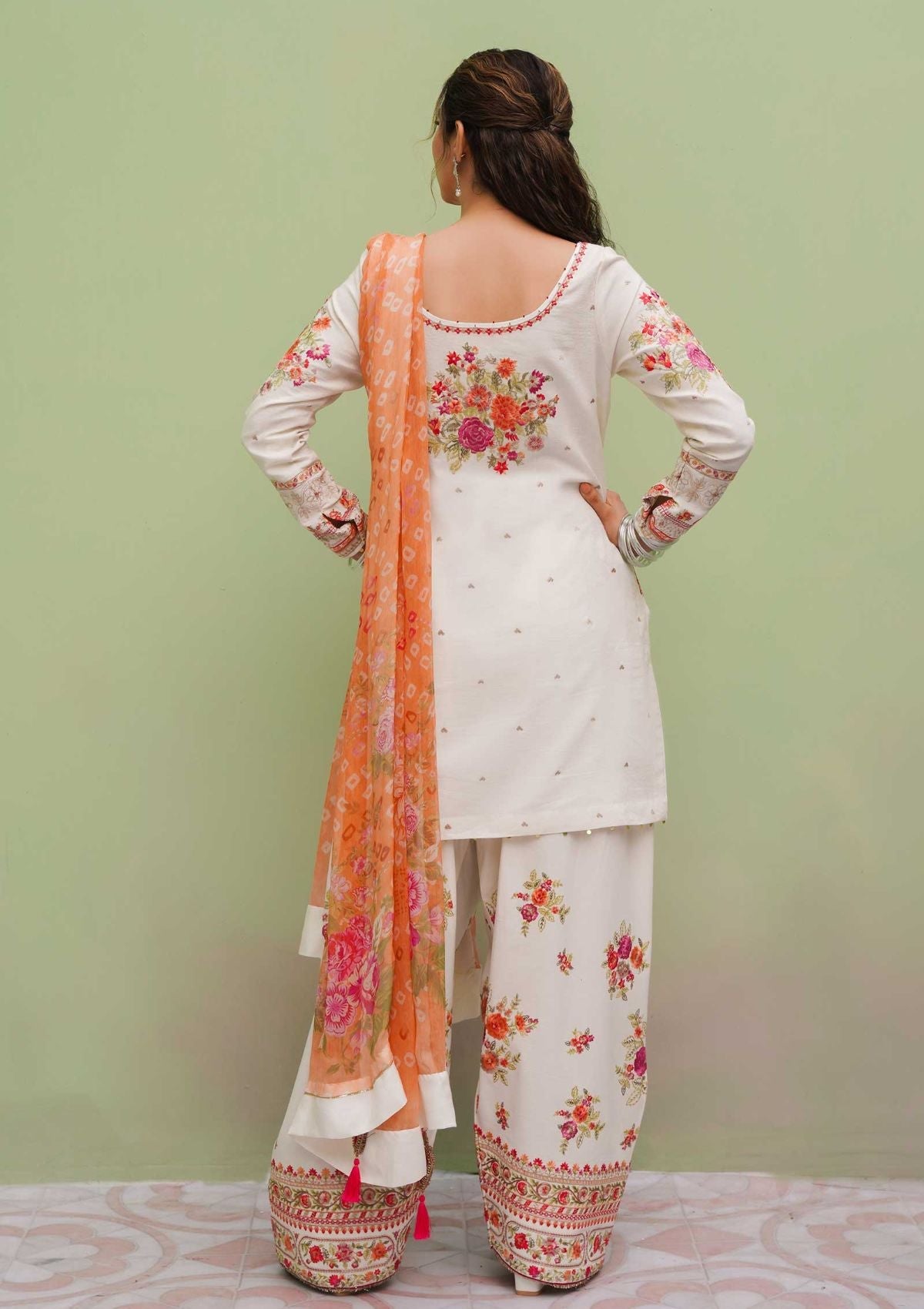 Zara Shahjahan - 3PC EMBROIDERED LAWN SHIRT AND PRINTED DUPPATA WITH TROUSER