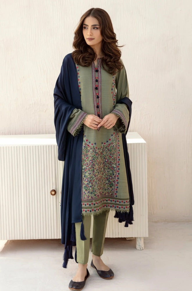 Kayseria Embroidered Dhanak Three Piece SPW-854 Unstiched
