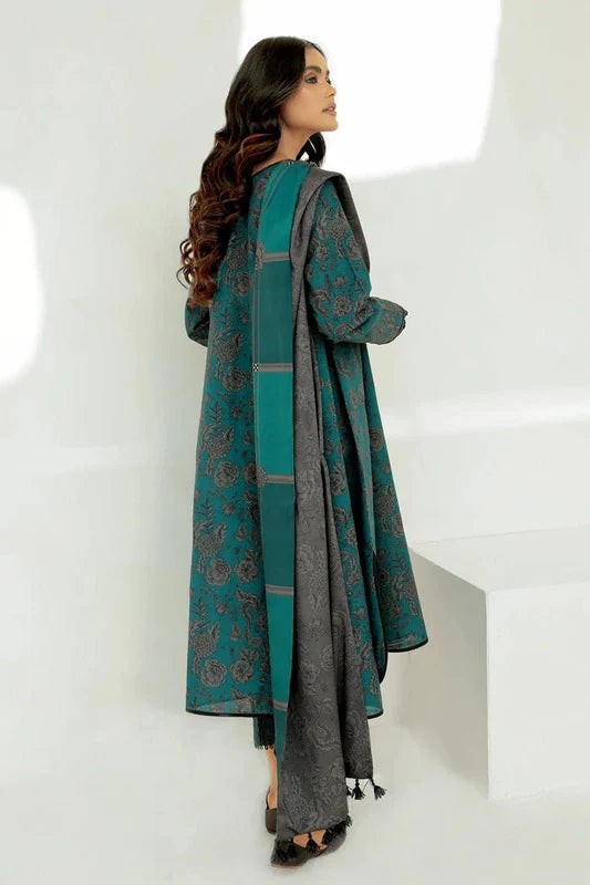 Maria.B Three piece printed karandi Untiched