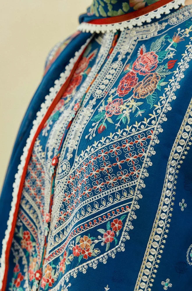 Zarashahjhan Embroidered Dhanak Three Piece COCO-721 Unstiched