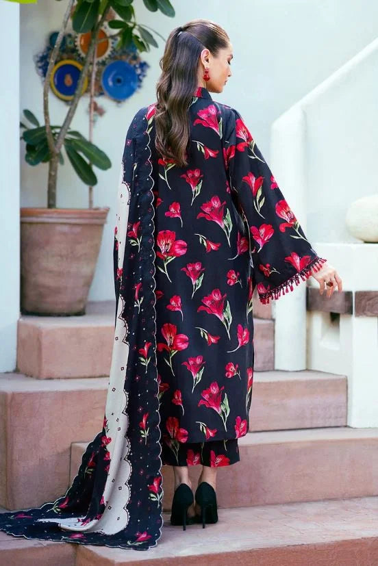Maria.B Three piece printed Silk Unstiched