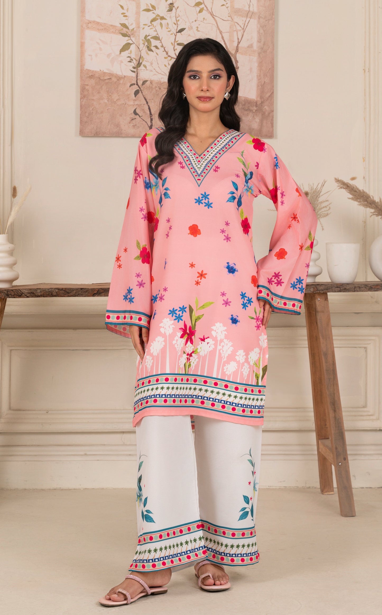 Lulusar NC-505 3PC Shamoz silk shirt & trouser Unstiched