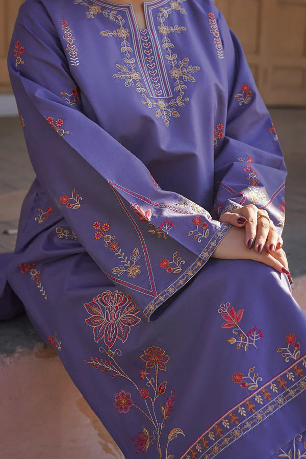 2PC DHANAK EMBROIDERE UNSTICHED - JAZMIN