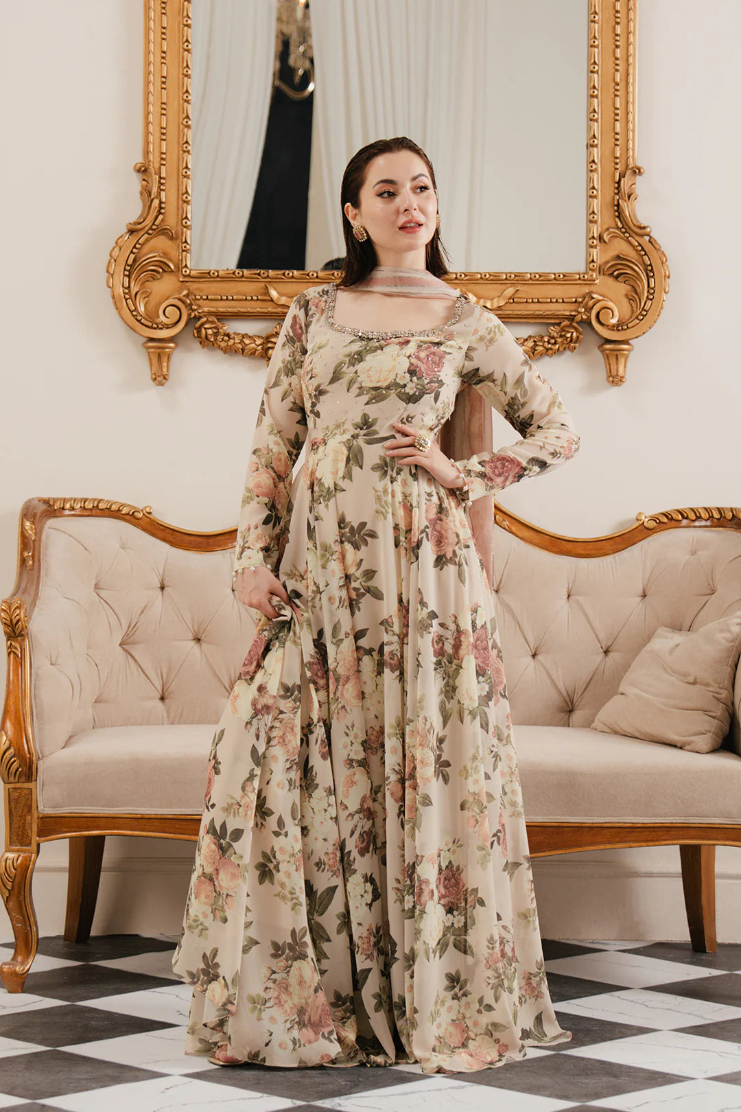 Lulusar NC-517 3PC Shamoz silk shirt & trouser Unstiched
