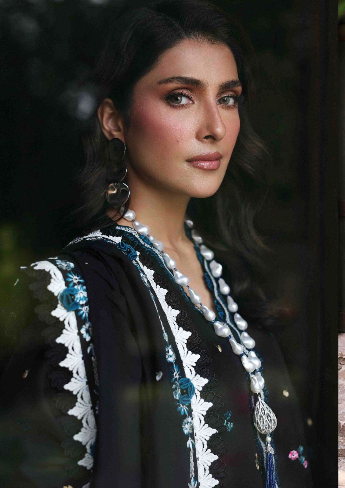 ZARA SHAJAHN-3PC Suite Embroidered shirt &plan trouser with Dhanak shawl Unstiched