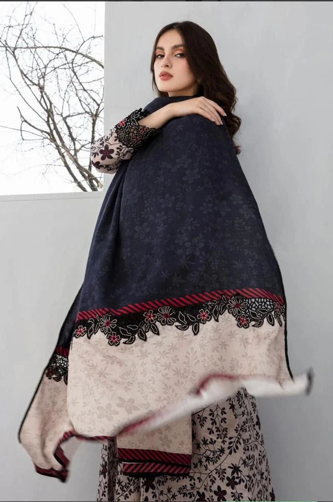URGE-3PC printed Karandi shirt & trouser with dupatta Unstiched