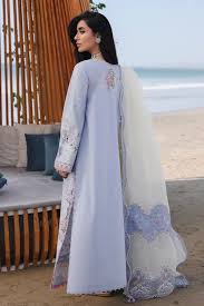 QALMQAR EMBROIDERED LAWN 3PC UNSTICHED
