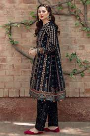 JAZMIN-Ebroidered three piece suite and sleeves embroidered & embroidered dhanak shawl unstiched