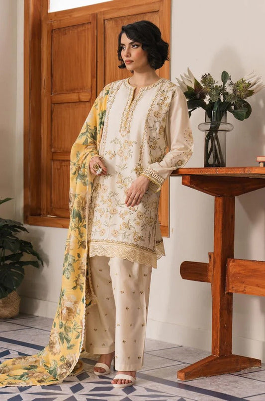 Sapphire  Embroidered Dhanak Three Piece D-ET03 Unstiched