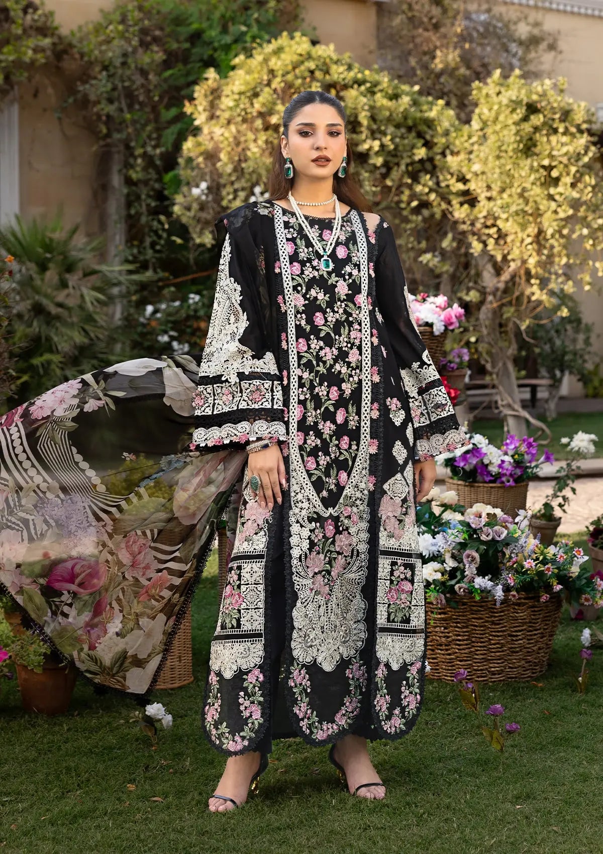SOBIA NAZIR EMBROIDERED LAWN 3PC UNSTICHED