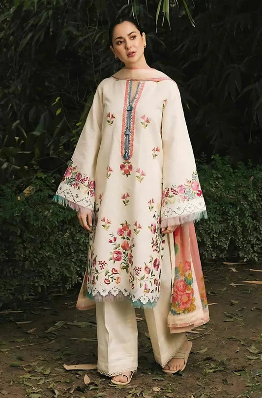 COCO-719 Embroidered Dhanak Three Piece Winter Collection Unstiched