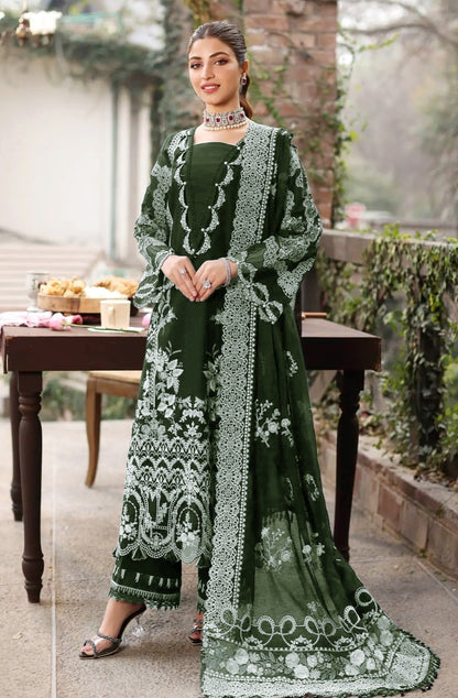 MAHNUR EMBROIDERED LAWN 3PC UNSTICHED