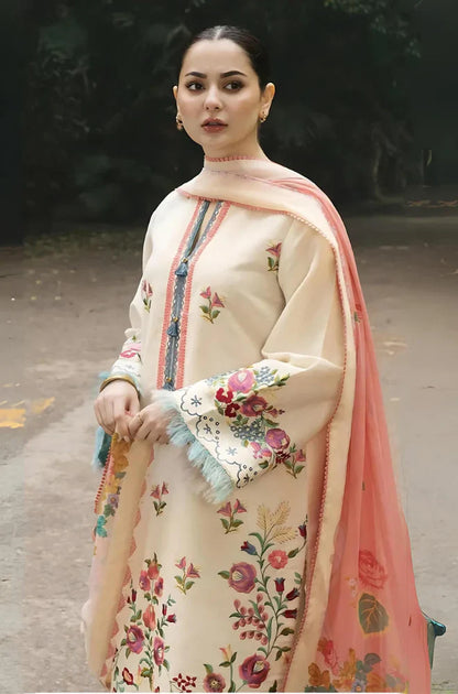 COCO-719 Embroidered Dhanak Three Piece Winter Collection Unstiched