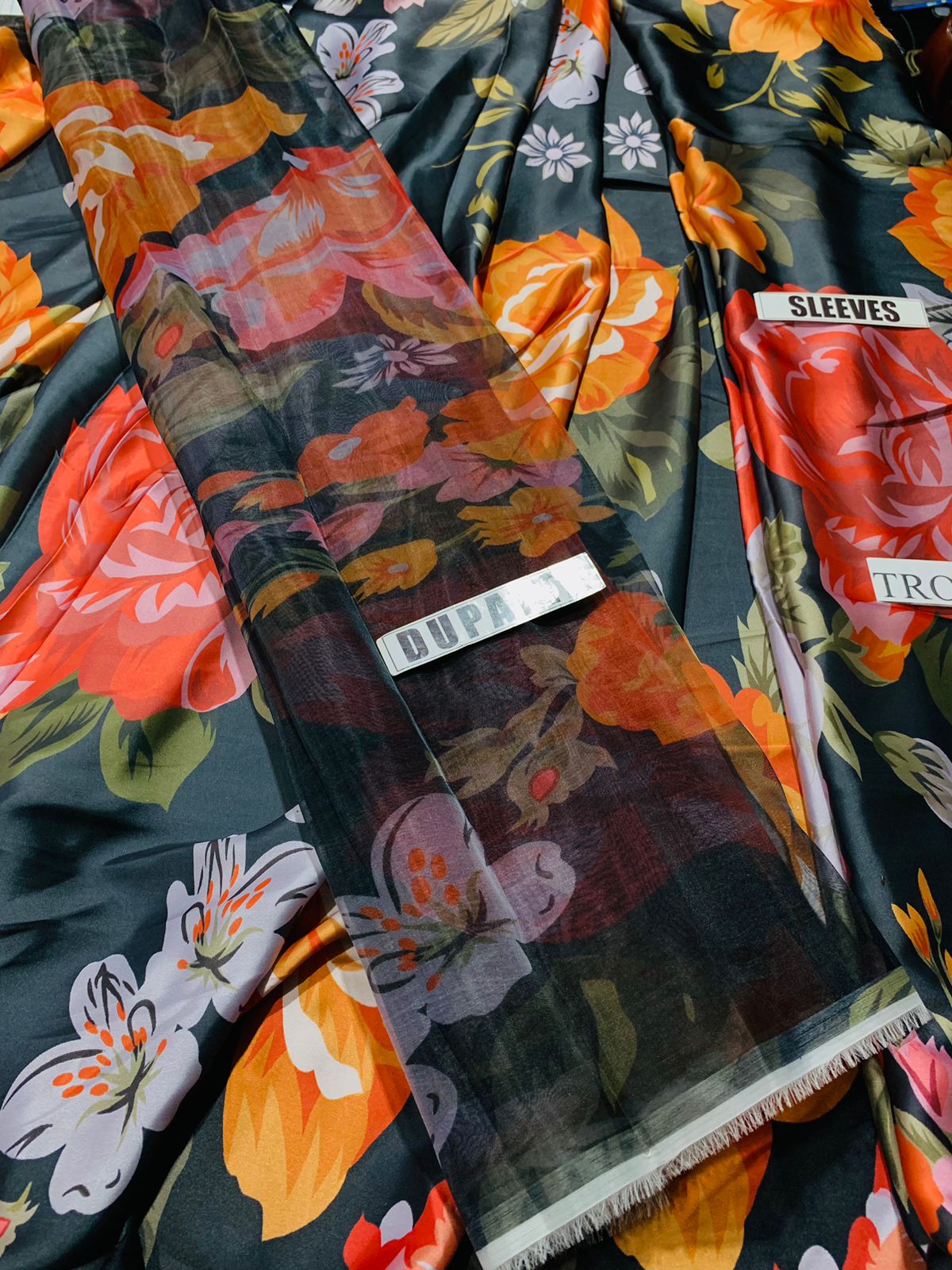 nc-841 Printed Airjet Shamoz Silk Three Piece Unstiched