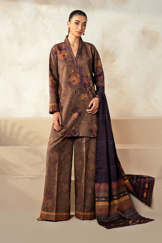 Baroque - 3PC DIGITAL PRINTED LAWN SHIRT WITH PRINTED LAWN TROUSER