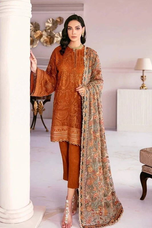 Cross Stitch lawn Embroidered Three Piece CS-03