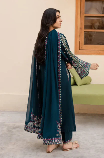 SAPPHIRE EMBROIDERED DHANAK 3PC UNSTICHED