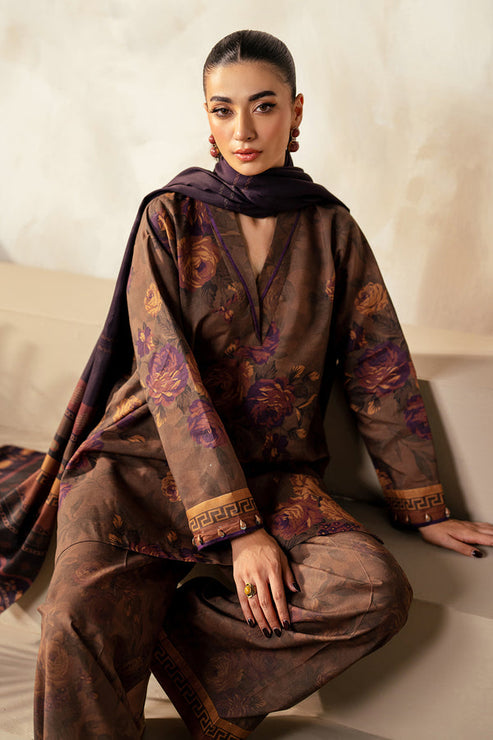 Baroque - 3PC DIGITAL PRINTED LAWN SHIRT WITH PRINTED LAWN TROUSER