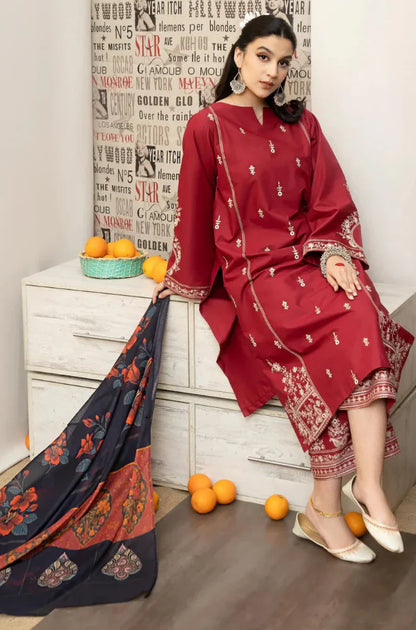 Urge Embroidered Dhanak Three Piece UR-696 Unstiched