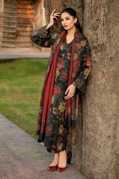 Maria.B Three piece printed karandi