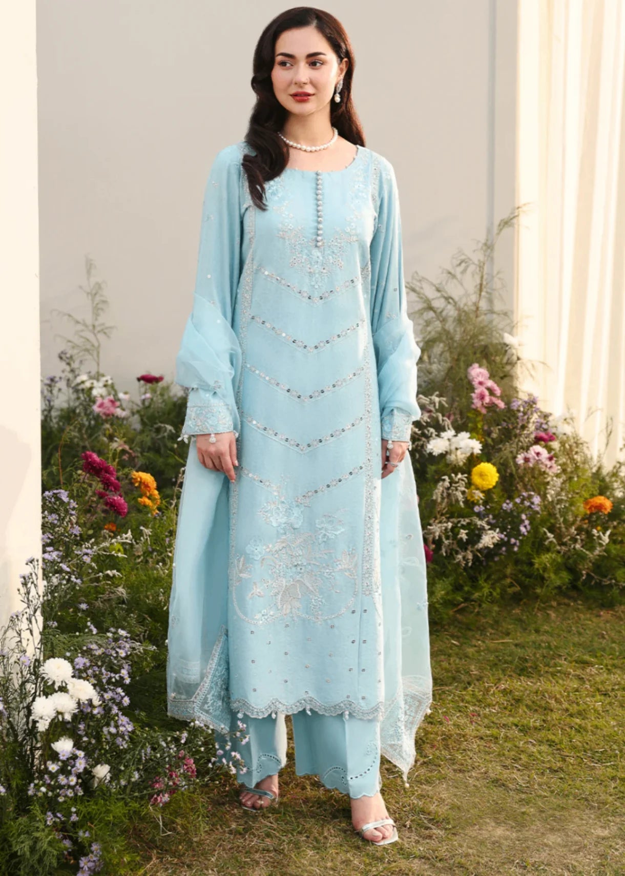 LAAM EMBROIDERD 3PC LAWN UNSTICHED