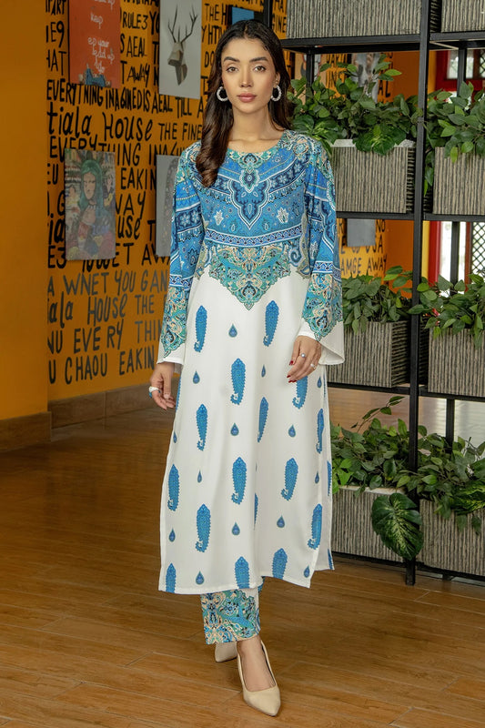 Lulusar NC-509 2PC Shamoz silk shirt & trouser Unstiched