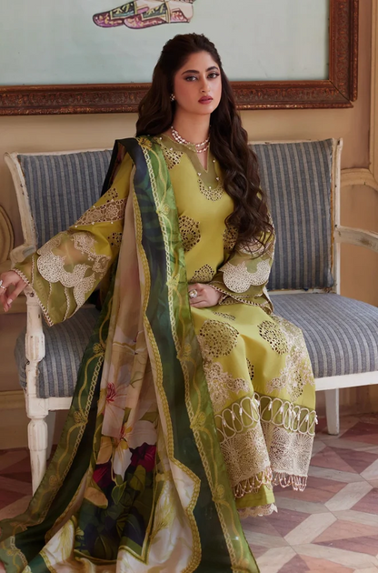 Asimjofa - 3PC embroidered Lawn Shirt And Printed Dupatta With Trouser