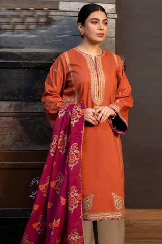 3pcs Lawn Embroidered