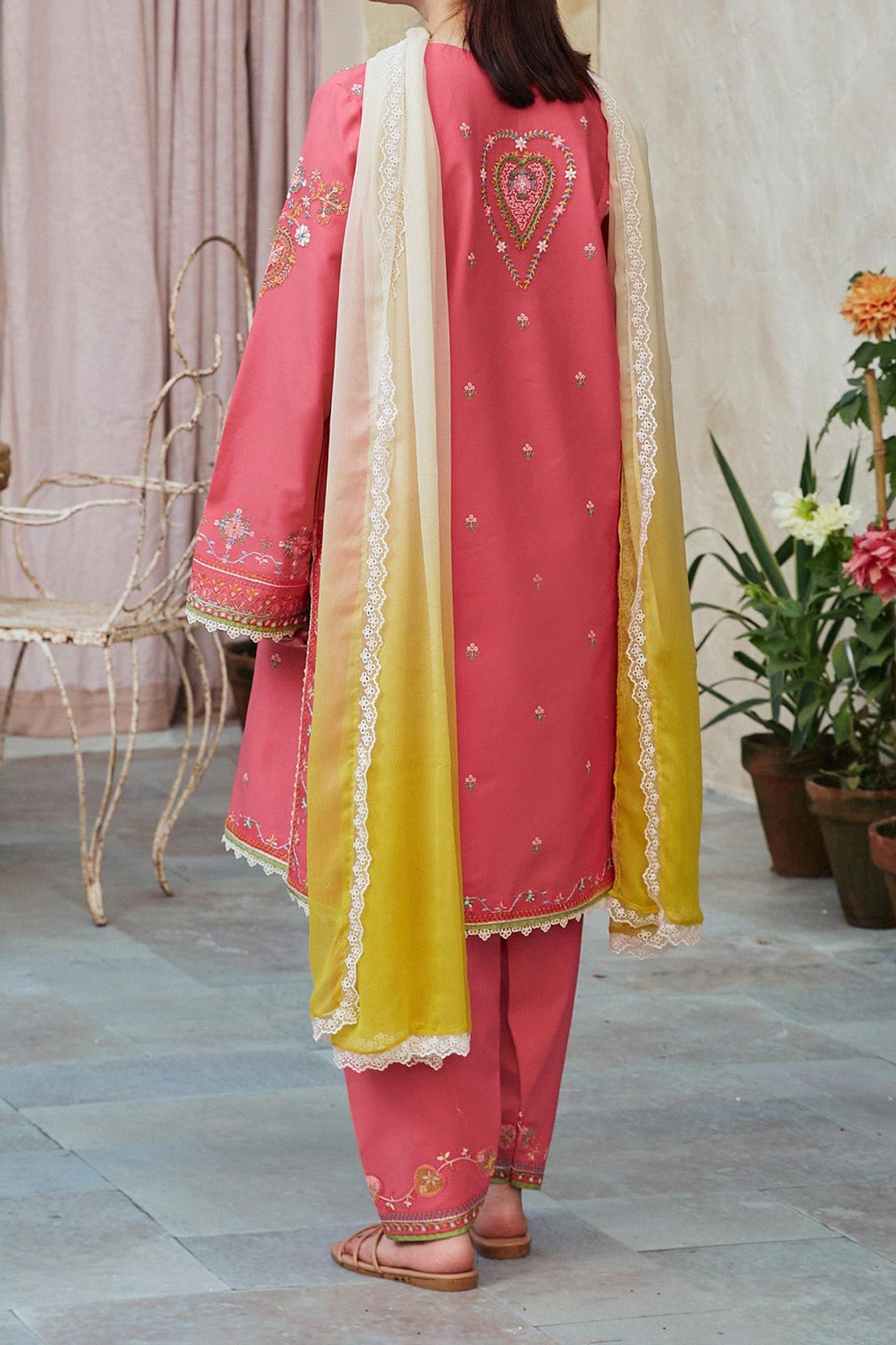 Zara Shahjahan - 3PC EMBROIDERED LAWN SHIRT AND PRINTED DUPPATA WITH TROUSER