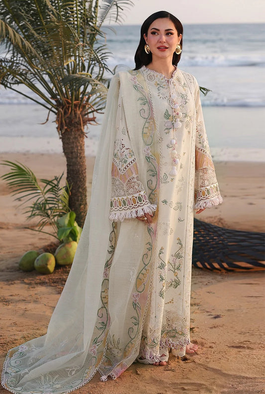 QALMKAR EMBROIDERED LAWN 3PC UNSTICHED