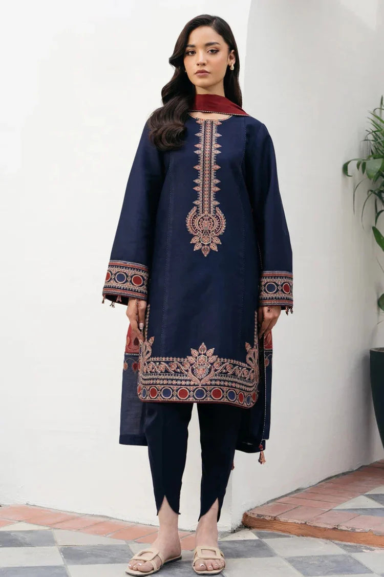 JAZMIN EMBROIDERED DHANAK 3PC UNSTICHED