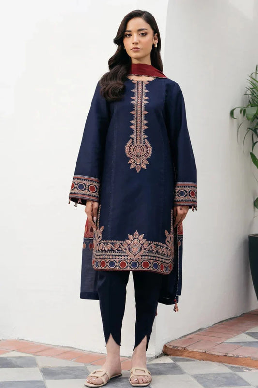 JAZMIN EMBROIDERED DHANAK 3PC UNSTICHED