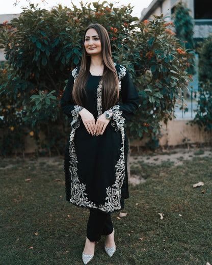 LLULUSAR EMBROIDERED DHANAK 2PC UNSTICHED