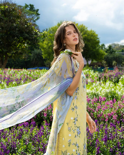 MUSHQ EMBROIDERED 3PC LAWN UNSTICHED