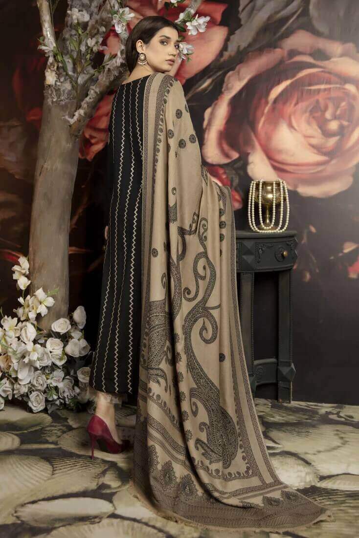 MARJAN EMBROIDERED DHANAK 3PC UNSTICHED