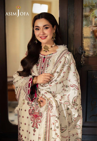 3PC- EMBORIDED FABRIC DHANAK SHIRT & TROUSER WITH PATCHES Unstiched