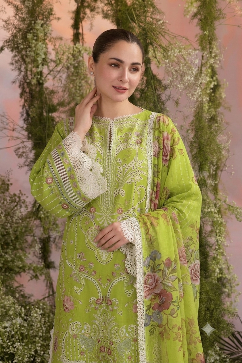 SOBIA NAZIR EMBROIDERED LAWN 3PC UNSTICHED