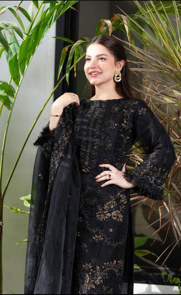 NISA - 3PC Dhanak Embroidered Shirt With Wool Embroidered Shawl Unstiched
