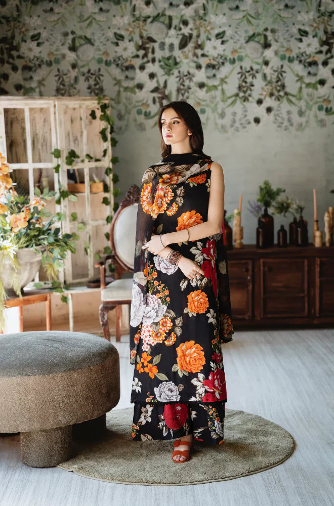 nc-841 Printed Airjet Shamoz Silk Three Piece Unstiched