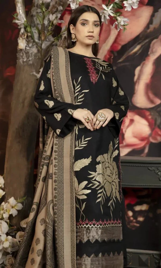 MARJAN EMBROIDERED DHANAK 3PC UNSTICHED