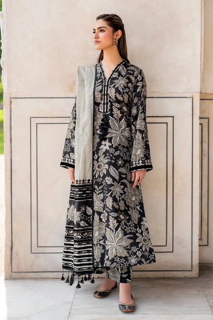 Baroque D-786 3Pc Printed karandi Unstiched