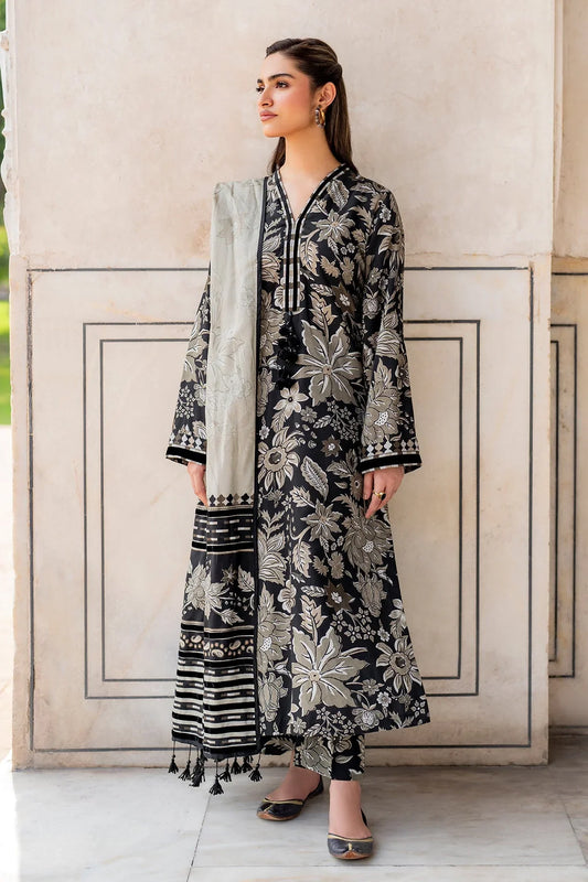 Baroque D-786 3Pc Printed karandi Unstiched