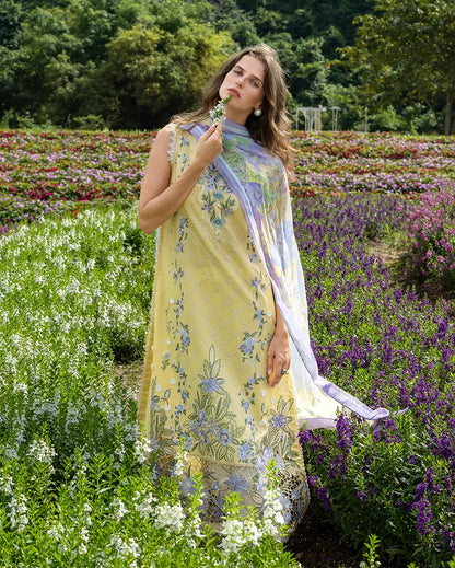 MUSHQ EMBROIDERED 3PC LAWN UNSTICHED