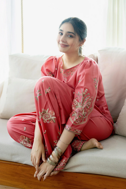 MARIA.B Embroidered DHANAK 2PC UNSTICHED